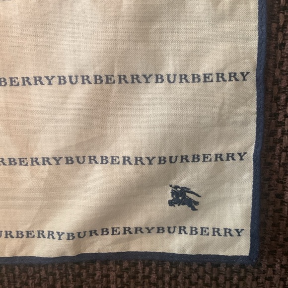 NWT Burberry scarf (navy & white) - Picture 3 of 10